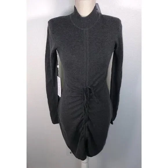 Free People Ronny Kobo McCall Grey Knit Mini Dress Wool Blend -S - Picture 4 of 6